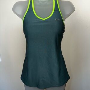 Nike Teal Tank with Neon Green Trim